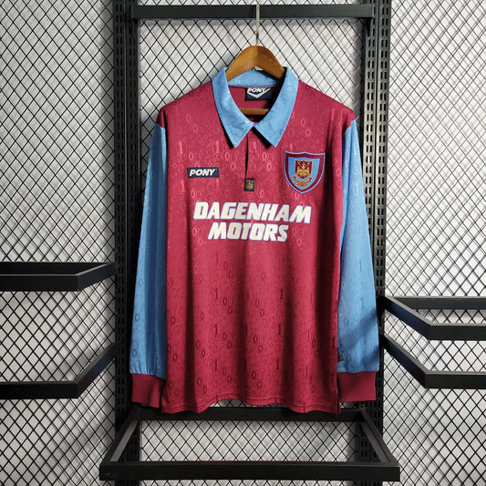 Maillot rétro à manches longues West Ham United Domicile 1995-1997