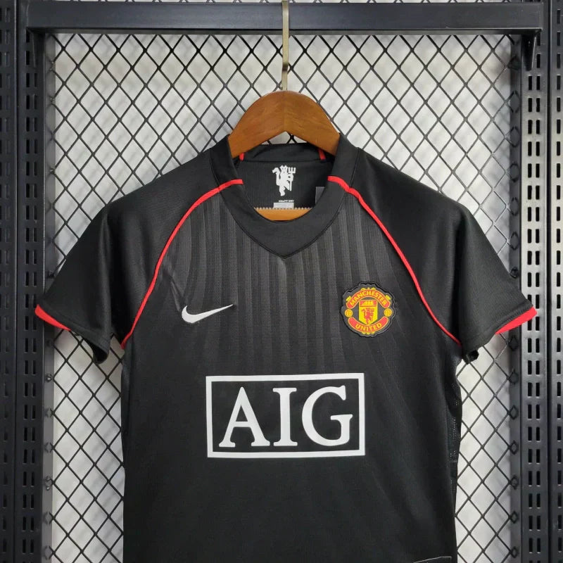 Maillot Manchester United 2007/2008 noir pour enfant