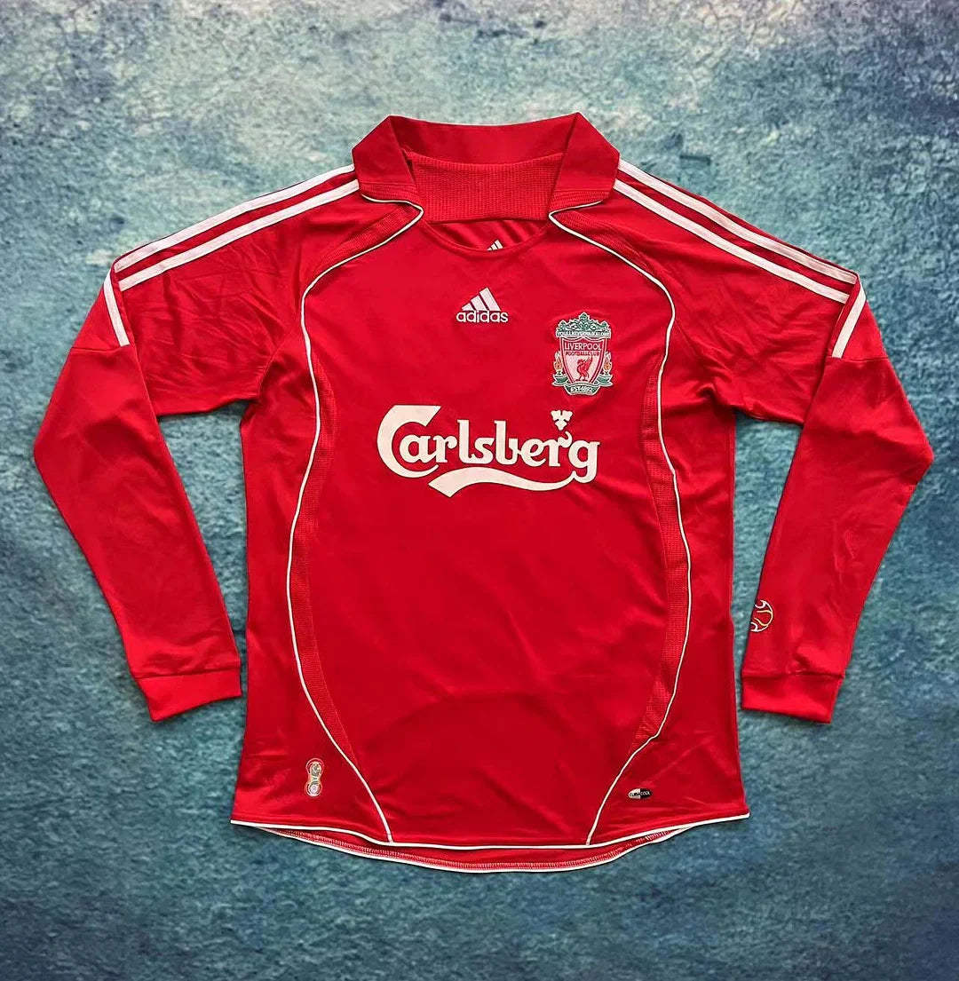 Maillot rétro Liverpool Domicile Manches Longues 2006-2007