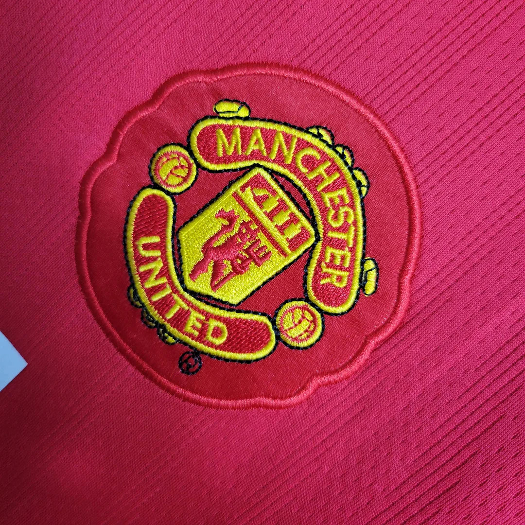 Maillot rétro à manches longues domicile Manchester United 2007-2008
