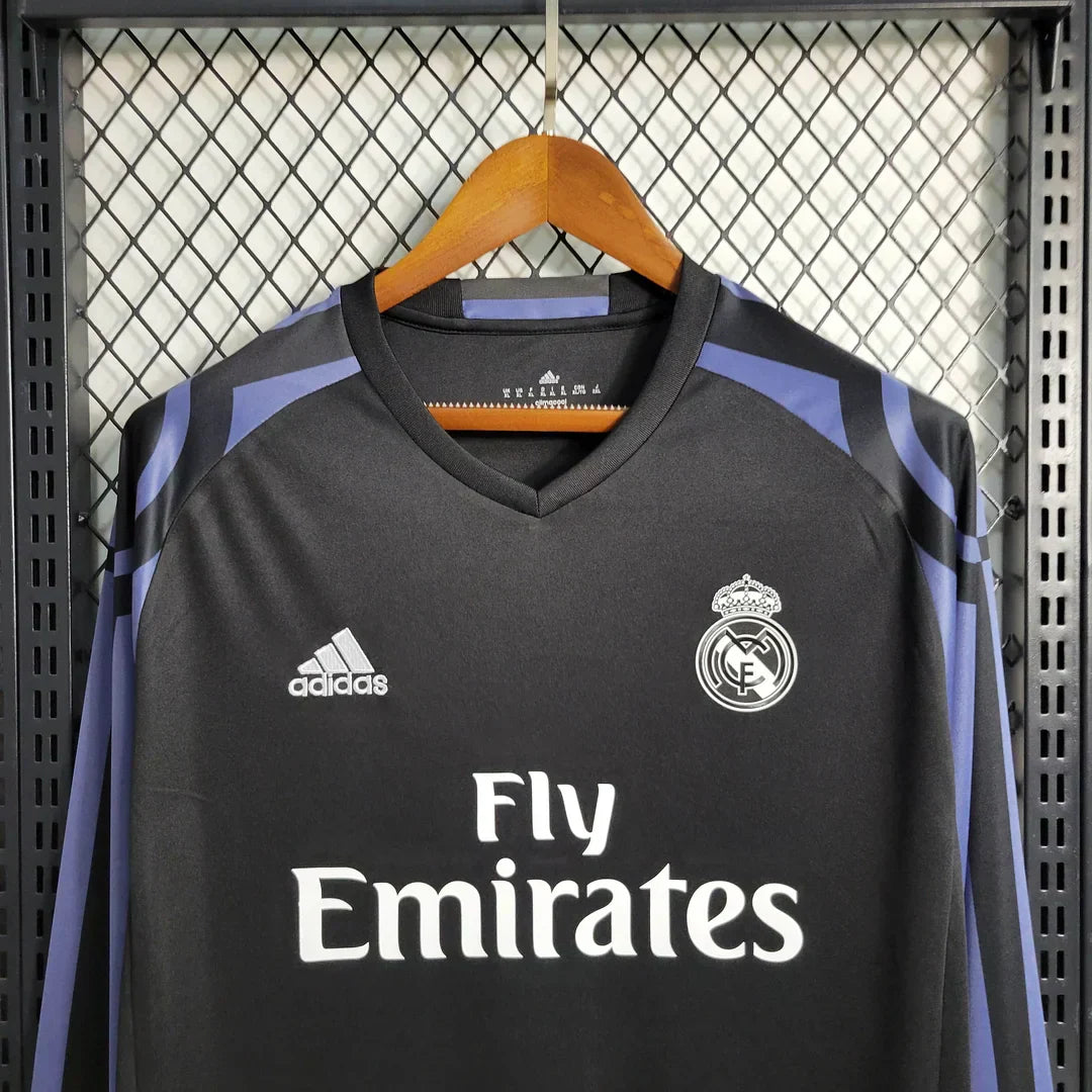 2015/2016 Retro Real Madrid Alternativa Visitante Manga Larga