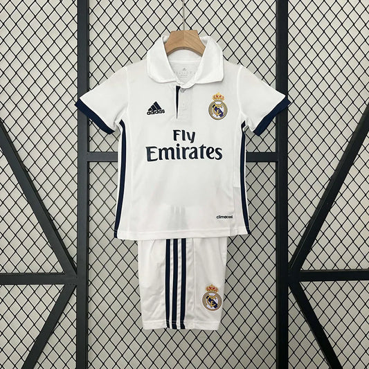 2016/2017 Retro Real Madrid Local Kit Talla Niño