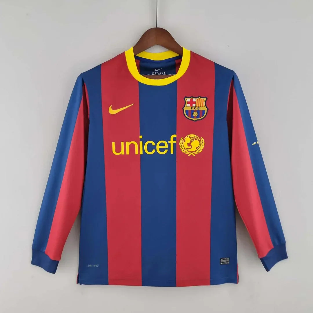 Maillot rétro Barcelone Domicile Manches Longues 2010-2011