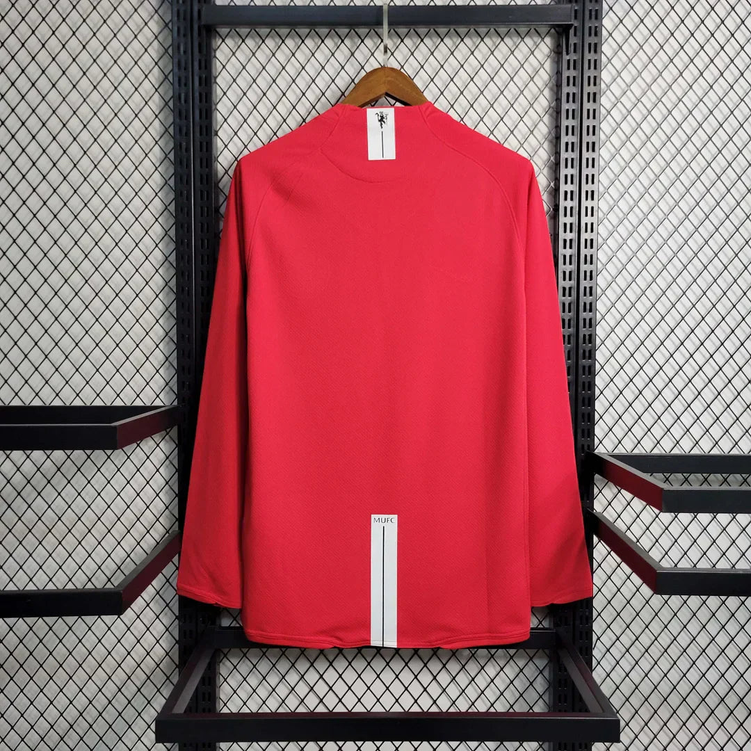 Maillot rétro à manches longues domicile Manchester United 2007-2008