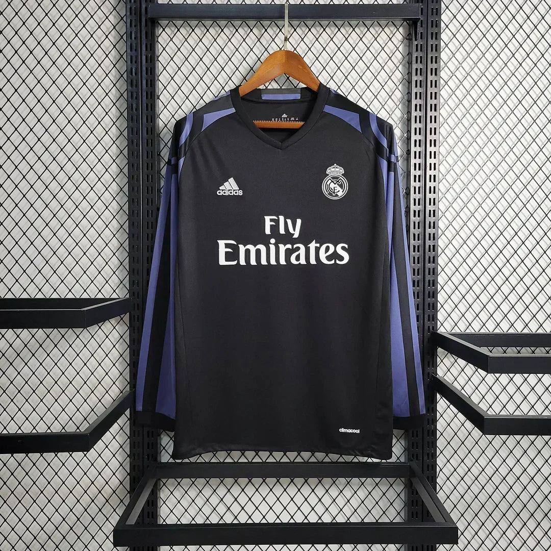 2015/2016 Retro Real Madrid Alternativa Visitante Manga Larga