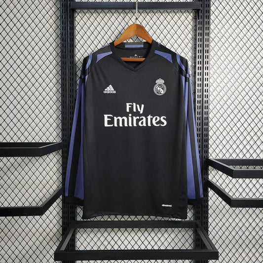 2015/2016 Retro Real Madrid Alternativa Visitante Manga Larga