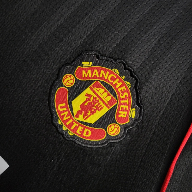 Maillot Manchester United 2007/2008 noir pour enfant