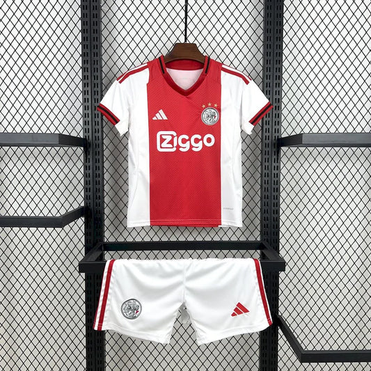 Maillot domicile Ajax 2025/2026 pour enfants, taille enfant