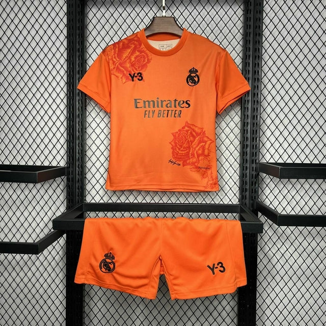 Maillot Real Madrid x Y3 2024/2025 4e édition Orange Taille Enfant