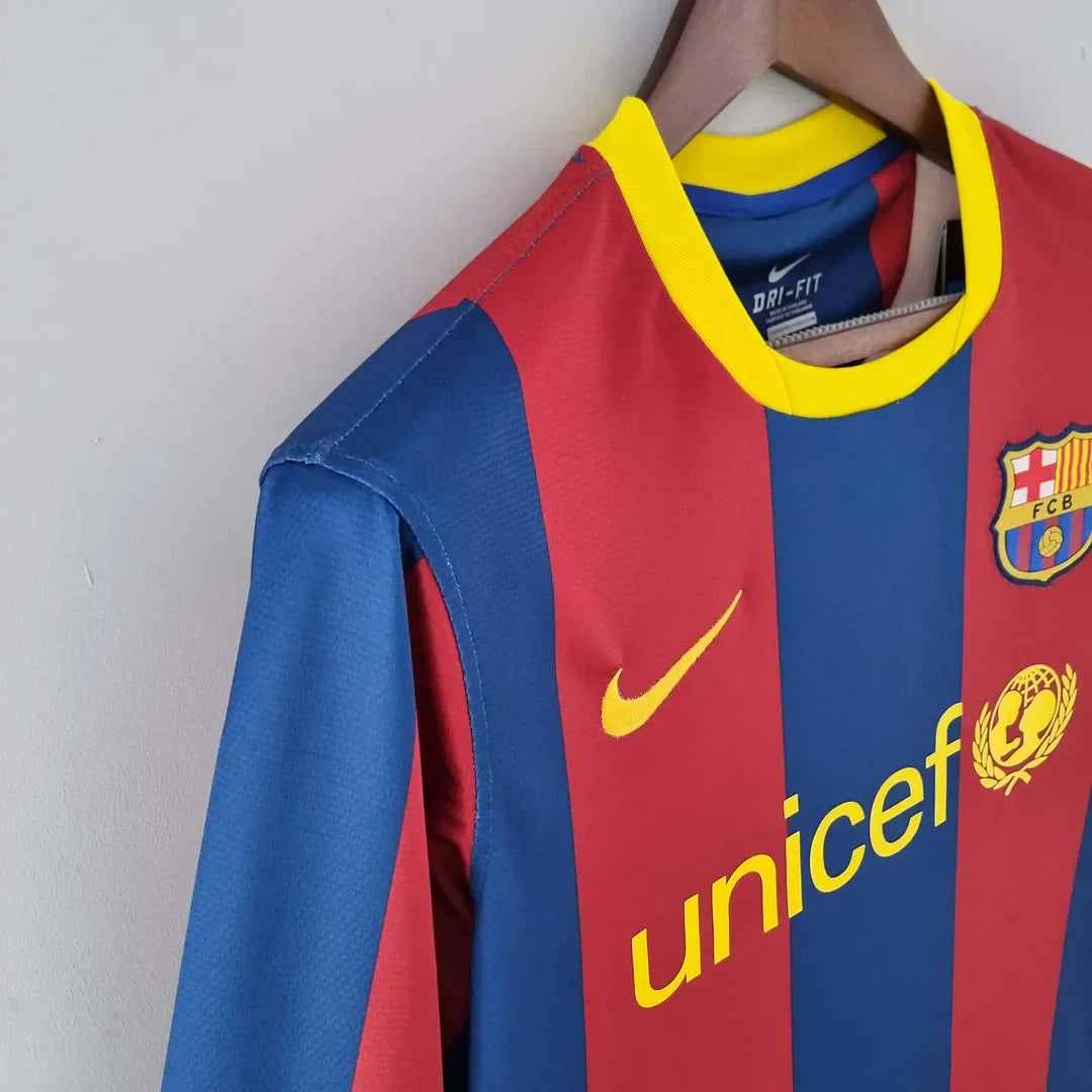 Maillot rétro Barcelone Domicile Manches Longues 2010-2011