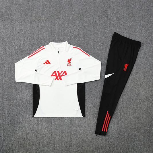 Survêtement Liverpool blanc et noir x rouge 2025/2026