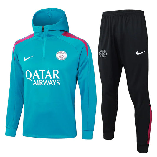 Survêtement PSG Paris Saint Germain 2024 Turquoise et Noir