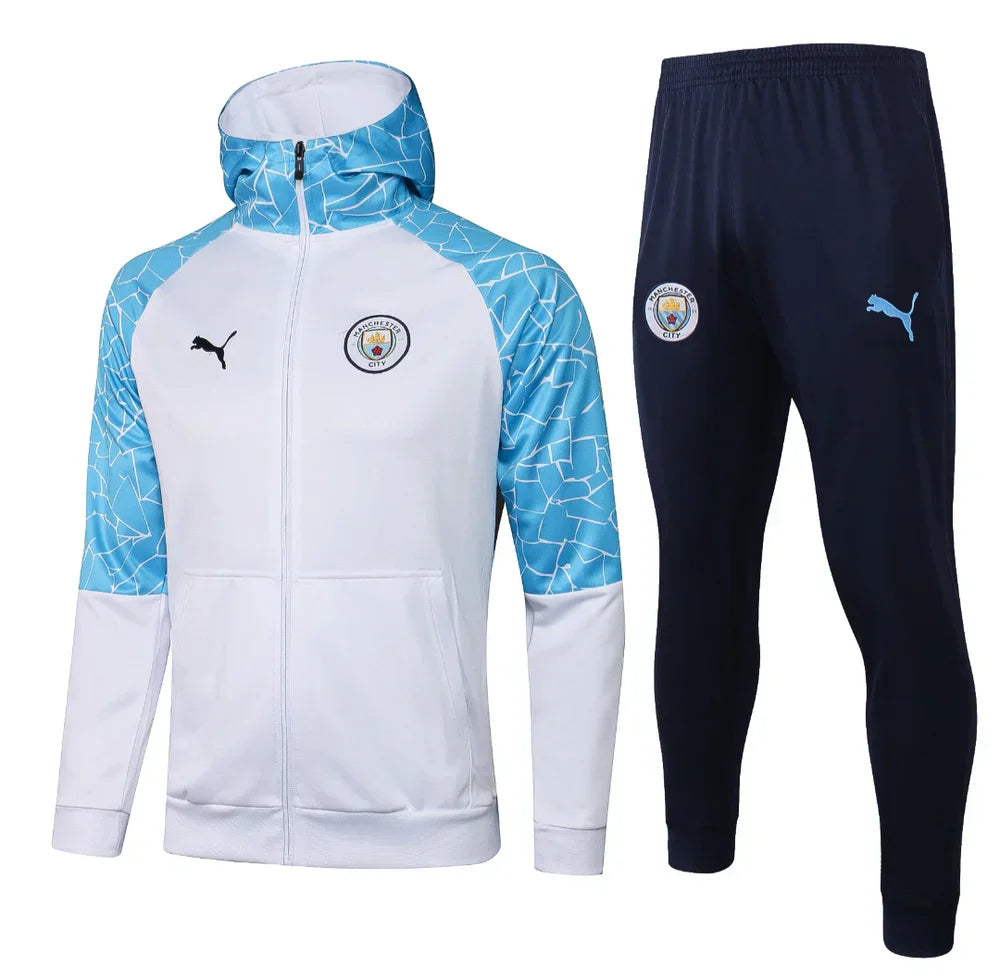 Survêtement Manchester City bleu clair et blanc