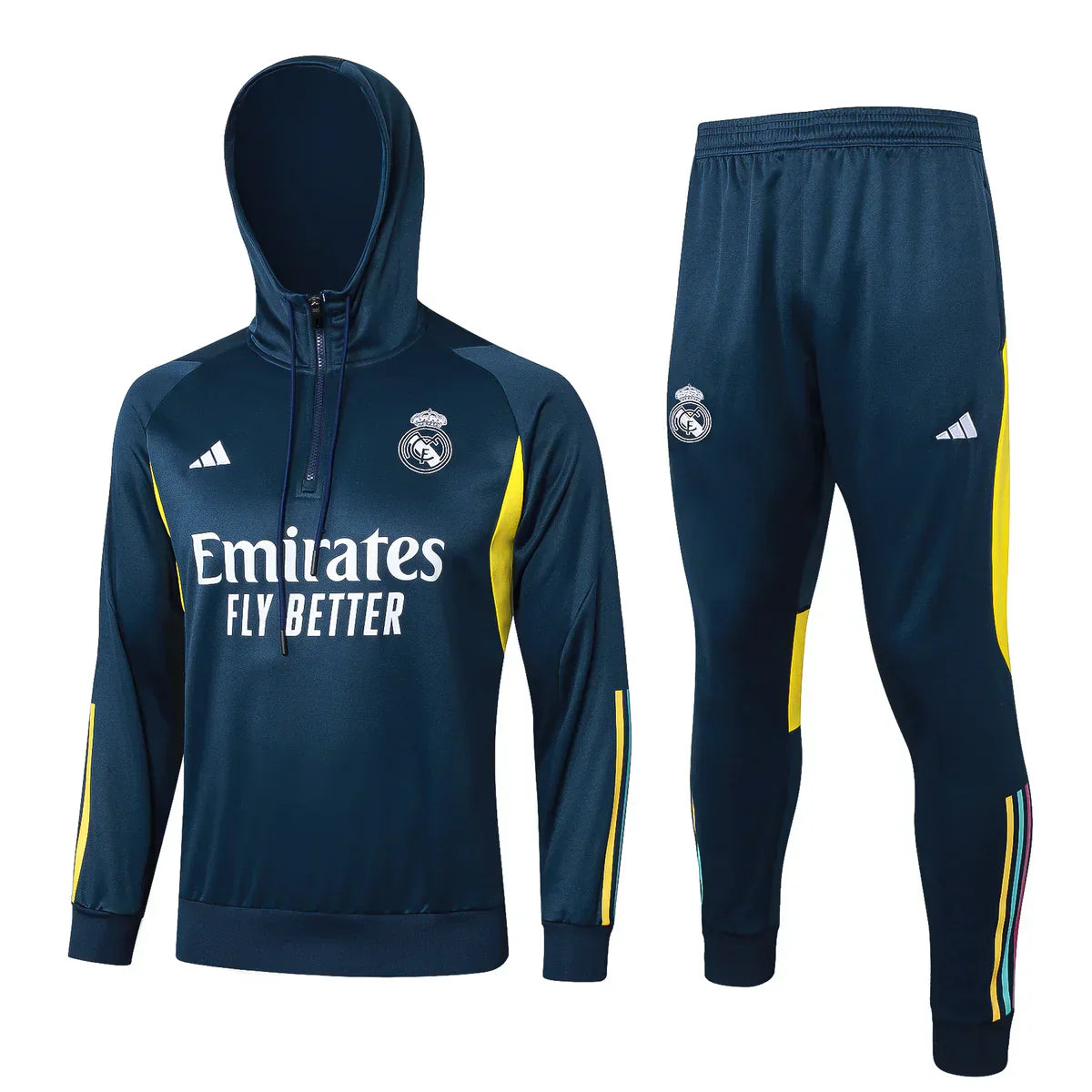 Survêtement bleu foncé et jaune du Real Madrid