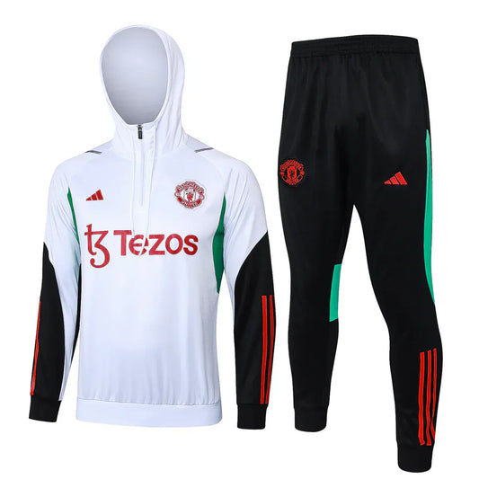 Manchester United White and Black Chándal
