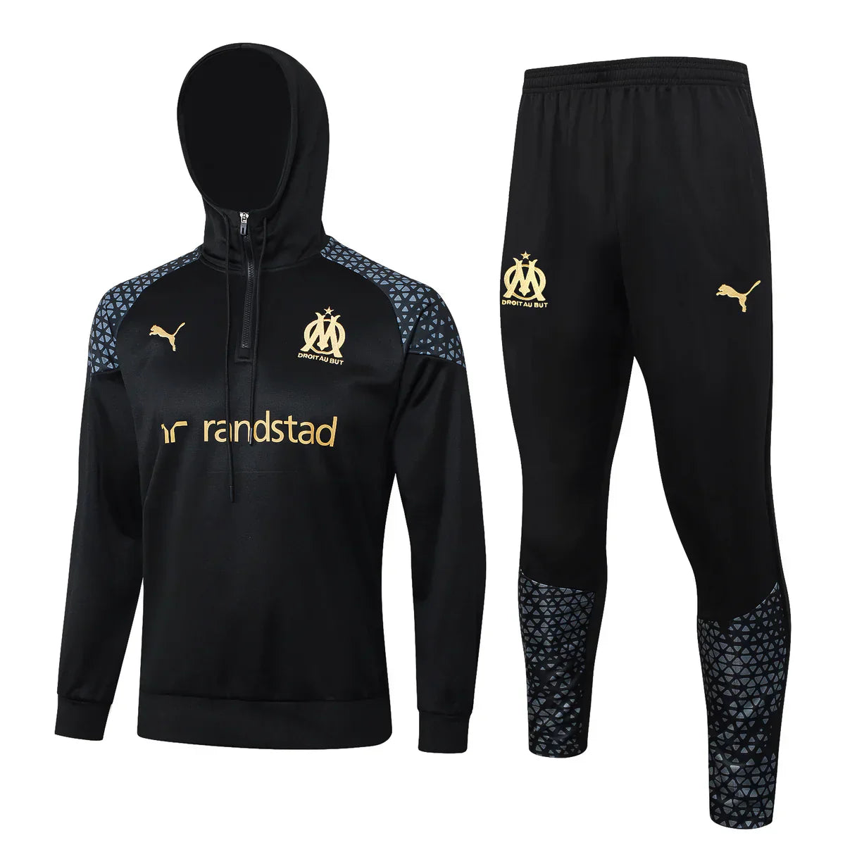 Olympique de Marseille Black and Gold Chándal