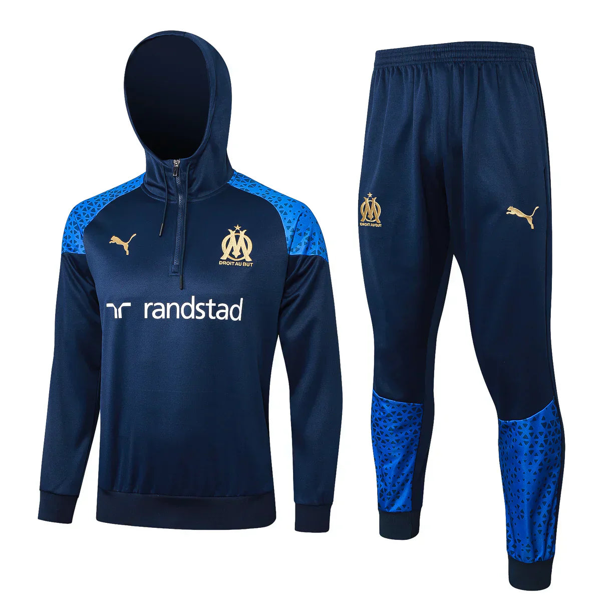 Survêtement Olympique de Marseille bleu foncé et doré