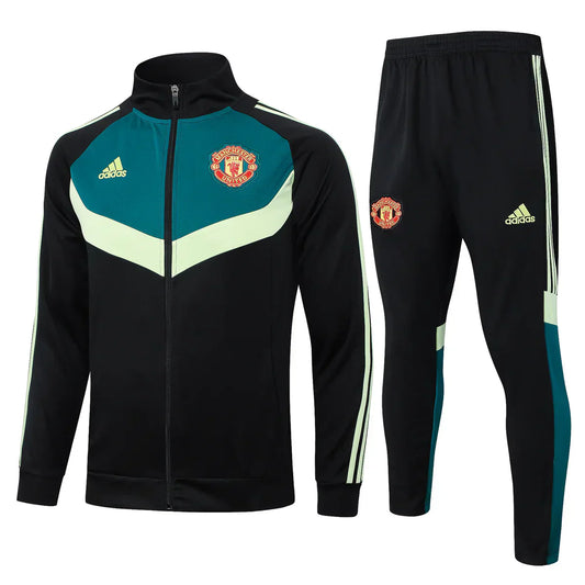 Manchester United Black and Dark Green Chándal