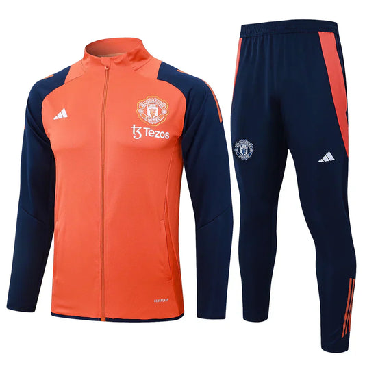 Manchester United Drak Blue and Orange Chándal II