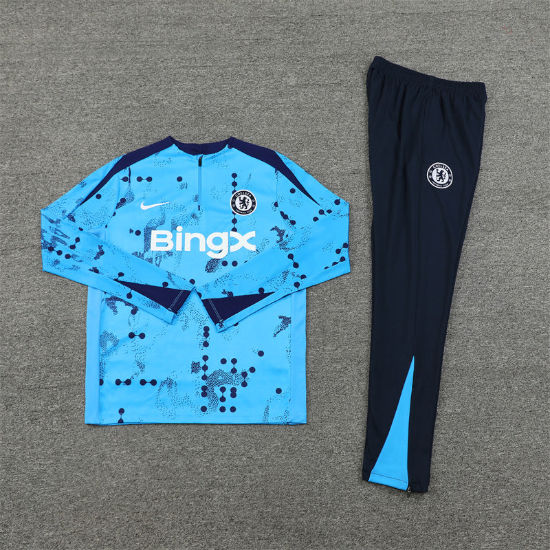 Survêtement Chelsea bleu foncé et bleu clair