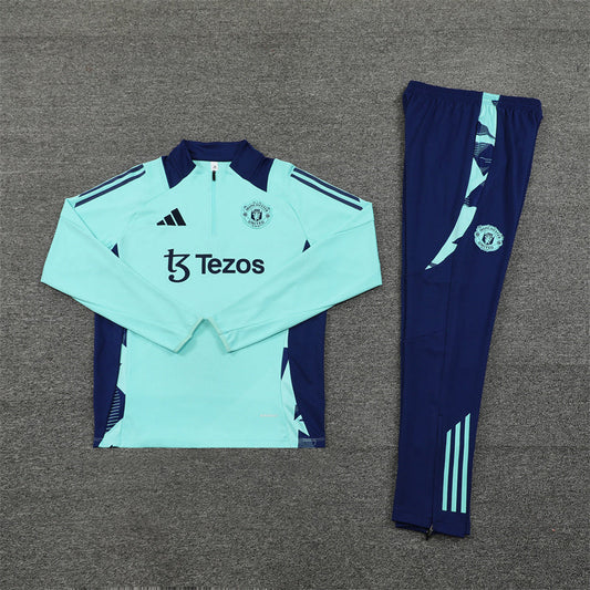 Manchester United Dark Blue and Mint Chándal