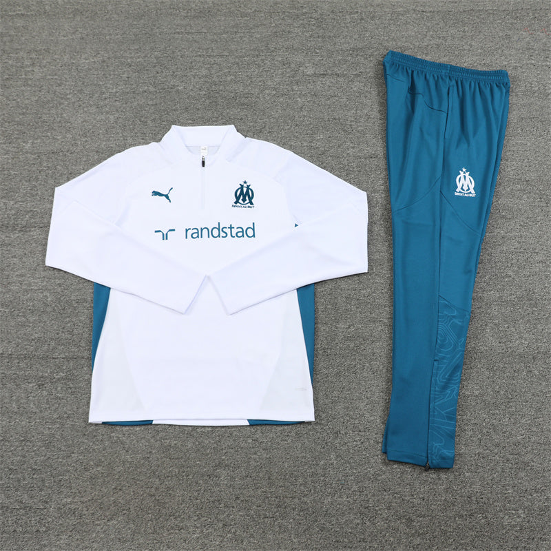 Survêtement Bleu et Blanc Olympique de Marseille