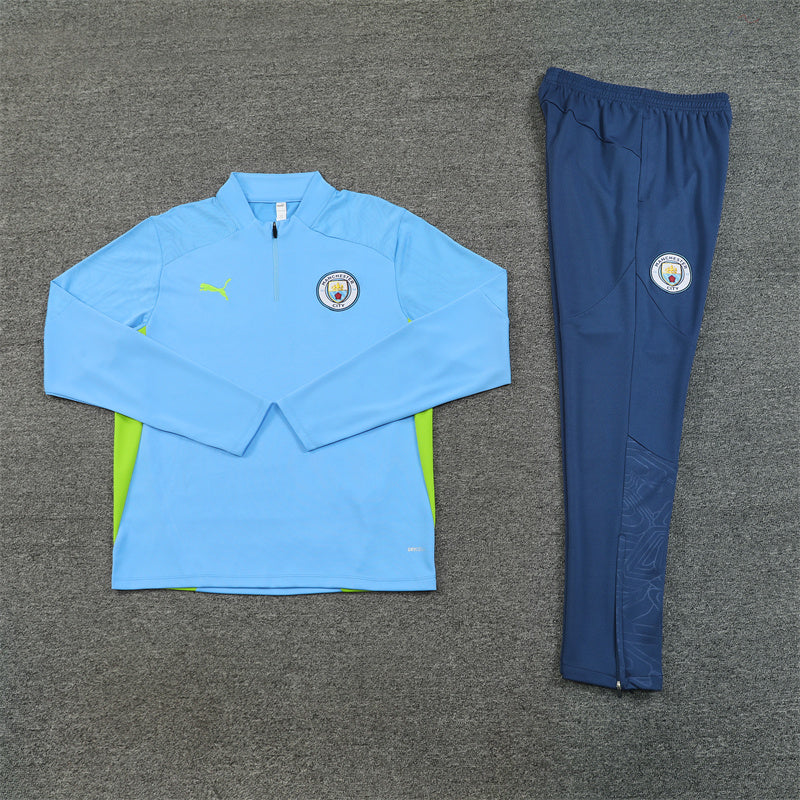 Survêtement bleu et bleu clair de Manchester City