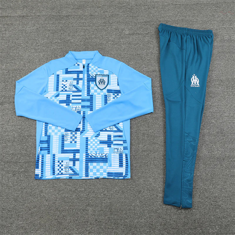 Survêtement Olympique de Marseille bleu et bleu clair