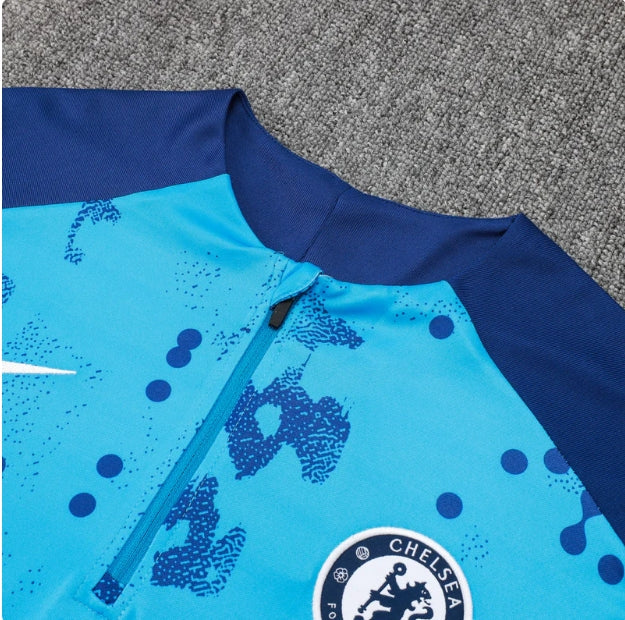 Survêtement Chelsea bleu foncé et bleu clair