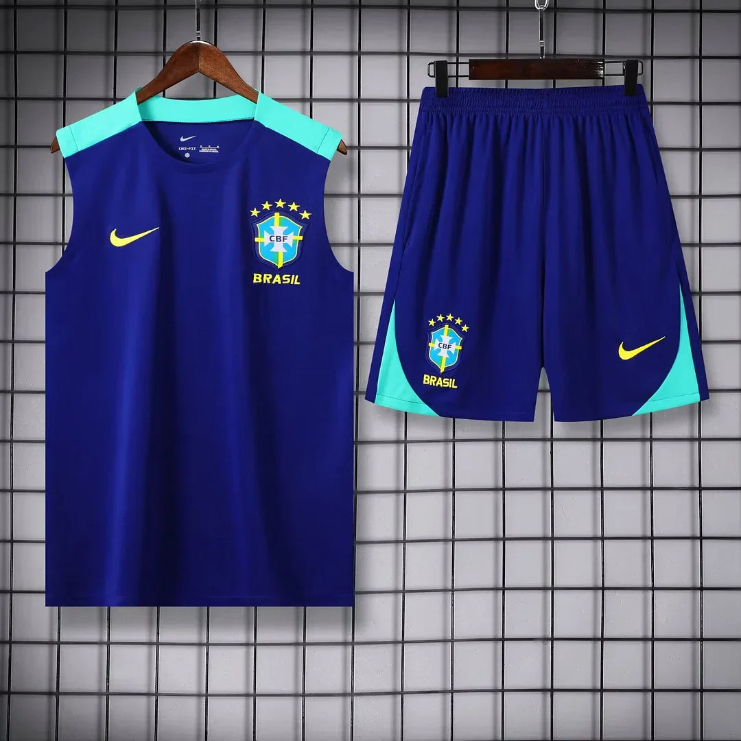 Maillot d'entraînement d'avant-match du Brésil 2024