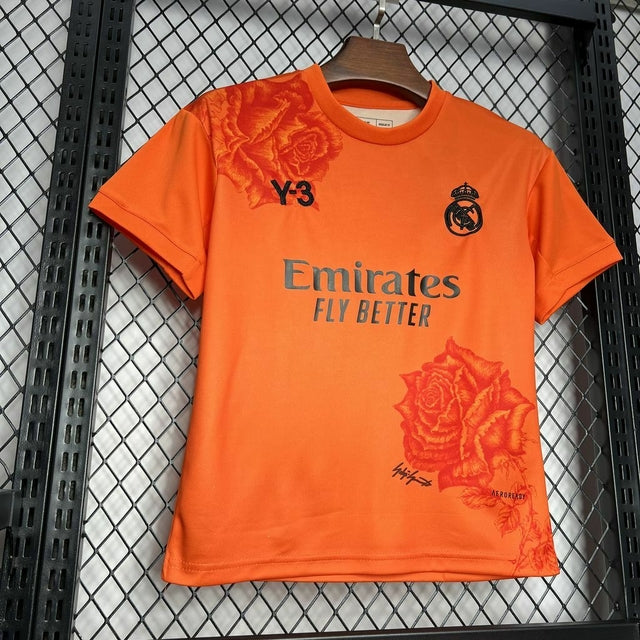 Maillot Real Madrid x Y3 2024/2025 4e édition Orange Taille Enfant