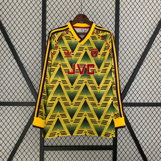 Maillot rétro extérieur à manches longues Arsenal 1991-1993