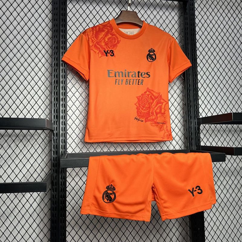 Maillot Real Madrid x Y3 2024/2025 4e édition Orange Taille Enfant