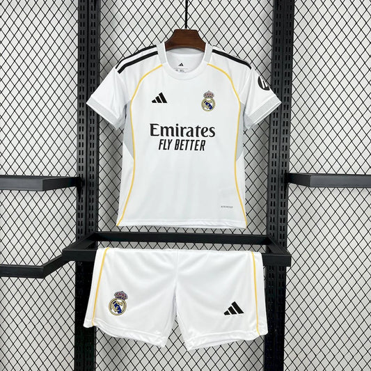 Maillot domicile Real Madrid 2025/2026 taille enfant