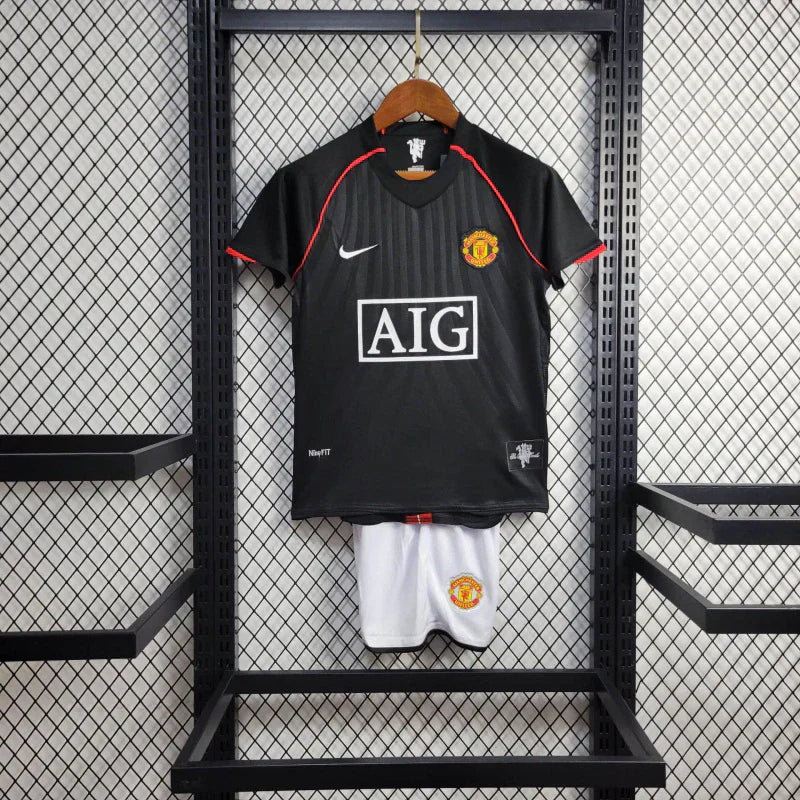 Maillot Manchester United 2007/2008 noir pour enfant