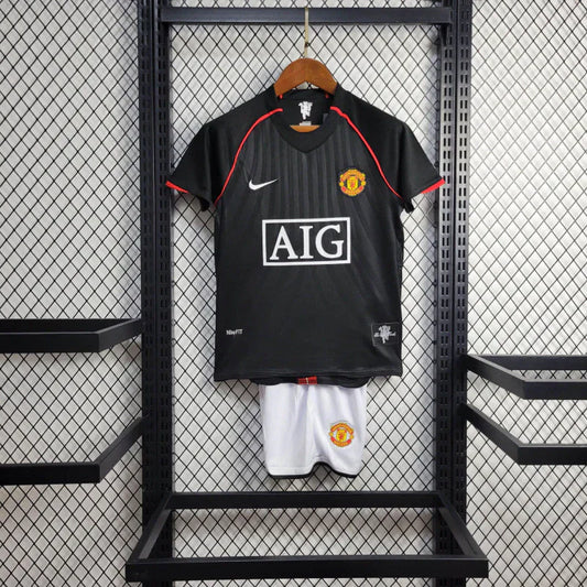 Maillot Manchester United 2007/2008 noir pour enfant