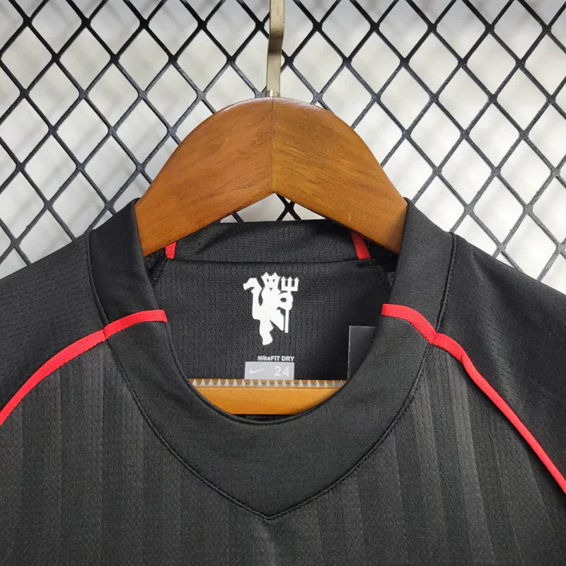 Maillot Manchester United 2007/2008 noir pour enfant