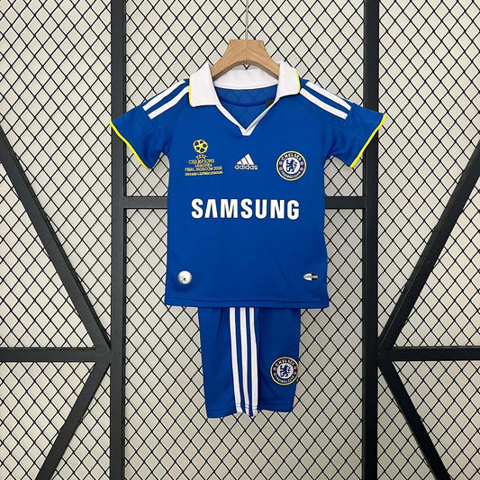 Maillot rétro Chelsea Finale de la Ligue des champions 2008-2009 à domicile, taille enfant
