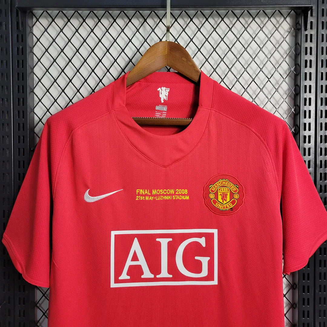 Maillot rétro domicile de Manchester United Ligue des champions 2007/2008