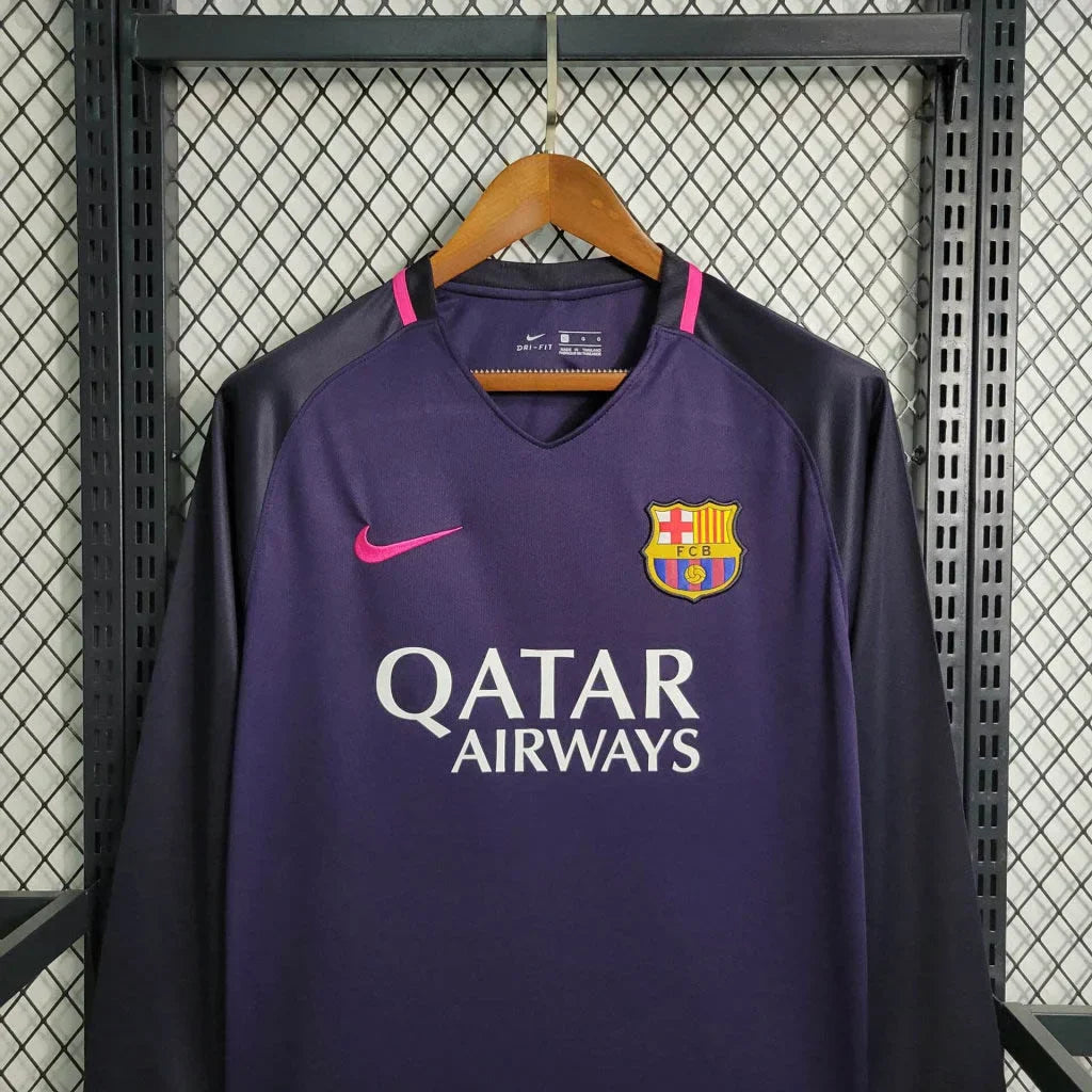 2016/2017 Retro Barcelona Visitante Manga Larga