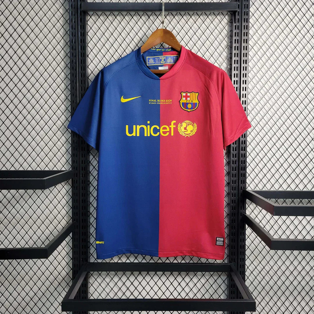 Maillot rétro domicile de Barcelone pour la finale de l'UCL 2008/2009