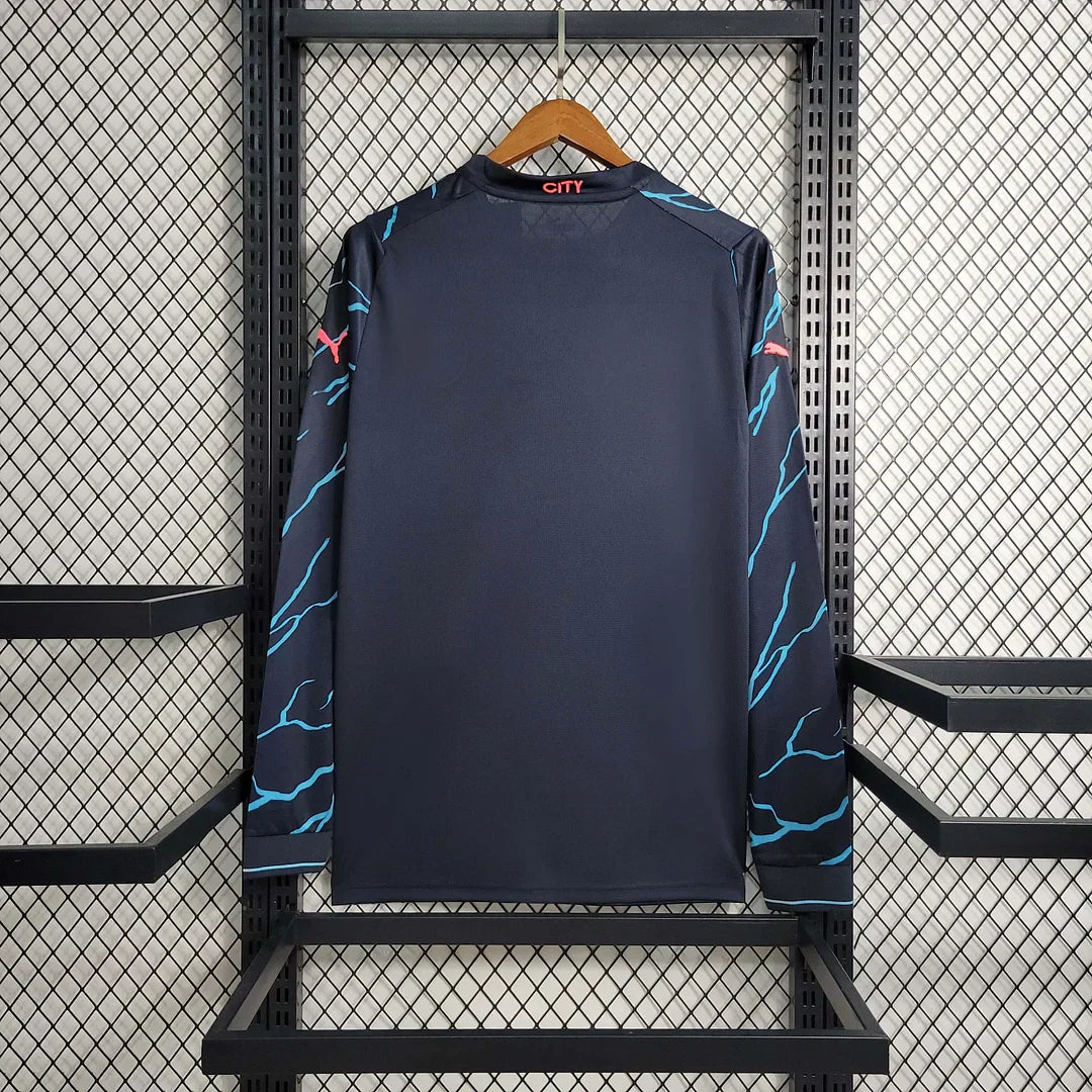 2023/2024 Manchester City Alternativa Visitante Manga Larga