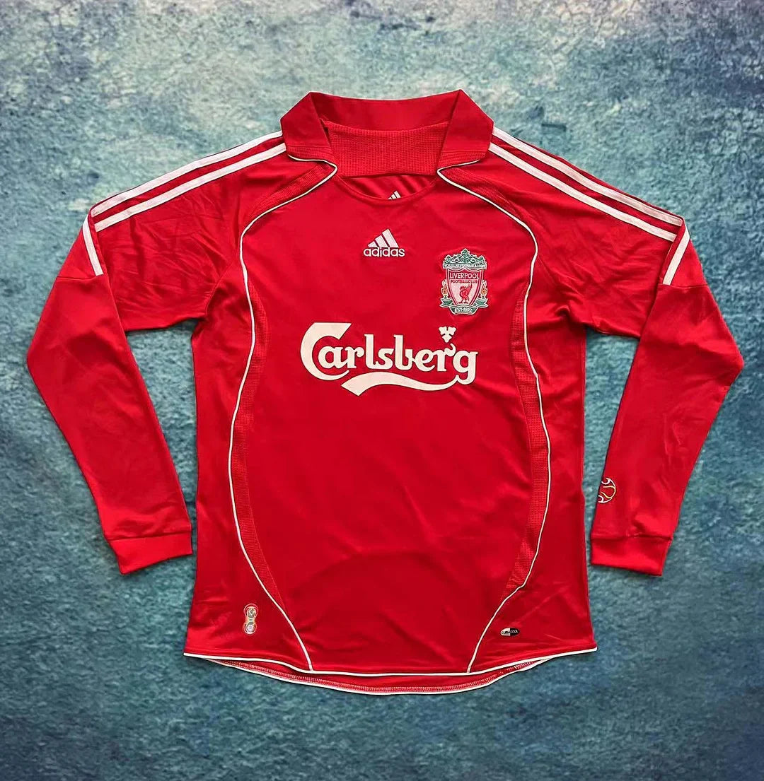 Maillot rétro Liverpool Domicile Manches Longues 2006-2007