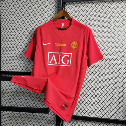 Maillot rétro domicile de Manchester United Ligue des champions 2007/2008