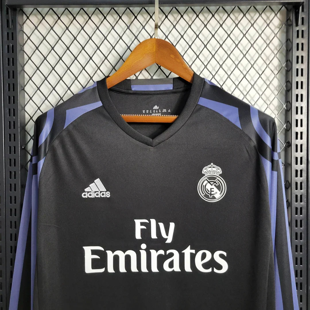 2015/2016 Retro Real Madrid Alternativa Visitante Manga Larga