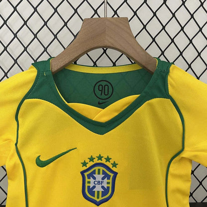 Maillot domicile rétro Brésil 2004, taille enfant