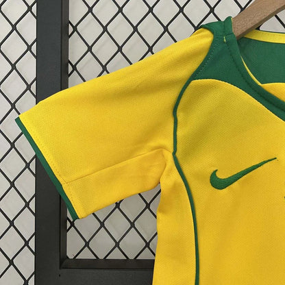 Maillot domicile rétro Brésil 2004, taille enfant