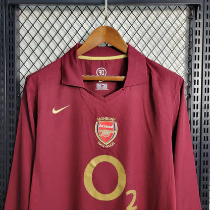 Maillot domicile rétro Arsenal 2005-2006 à manches longues