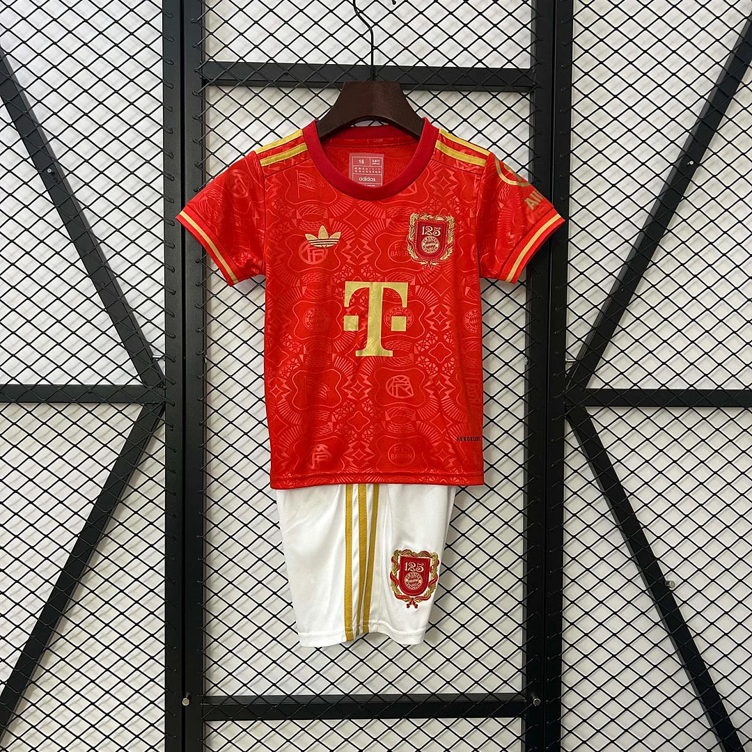 Bayern Munich 2025/2026 Édition 125e anniversaire Rouge Taille enfant