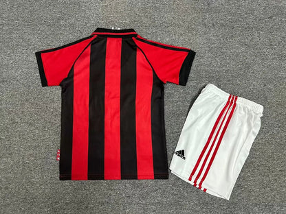 Maillot rétro domicile AC Milan 1998/1999, taille enfant